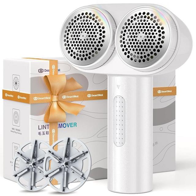 DesertWest [2024 Upgraded] Fabric Shaver Lint Remover for Clothes, Professional Rechargable Sweater Shavers to Remove Pilling, Auto-Collect Electric Couch Furniture Shaver