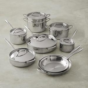Williams Sonoma Signature Thermo-Clad™ Stainless-Steel 15-Piece Cookware Set
