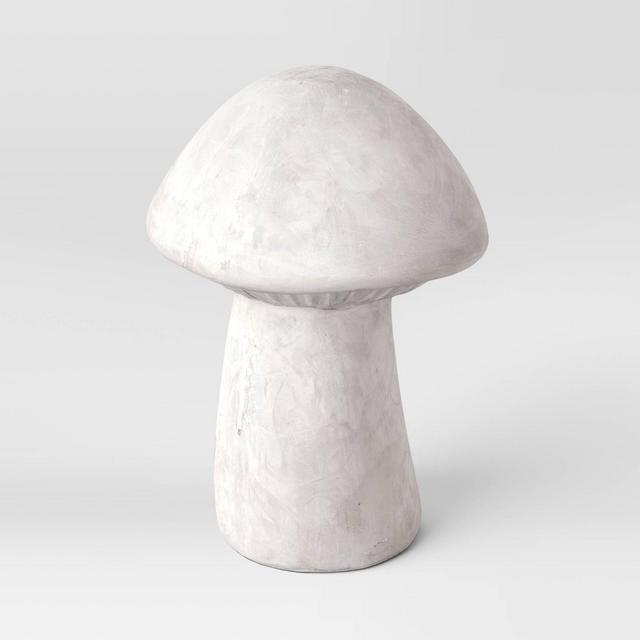 5.75" Concrete Garden Mushroom Figurine Gray - Smith & Hawken™