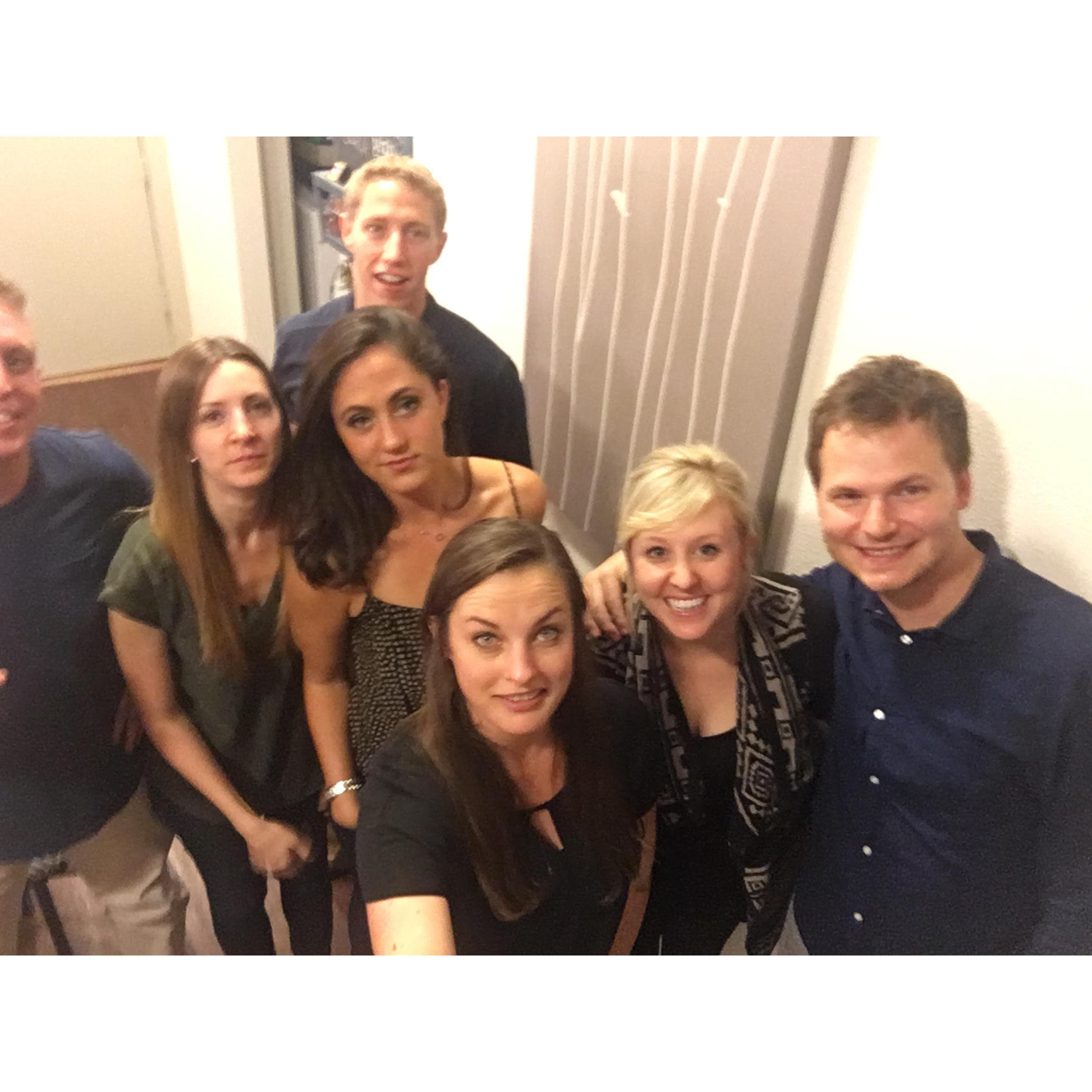 Selfie stick awkwardness.