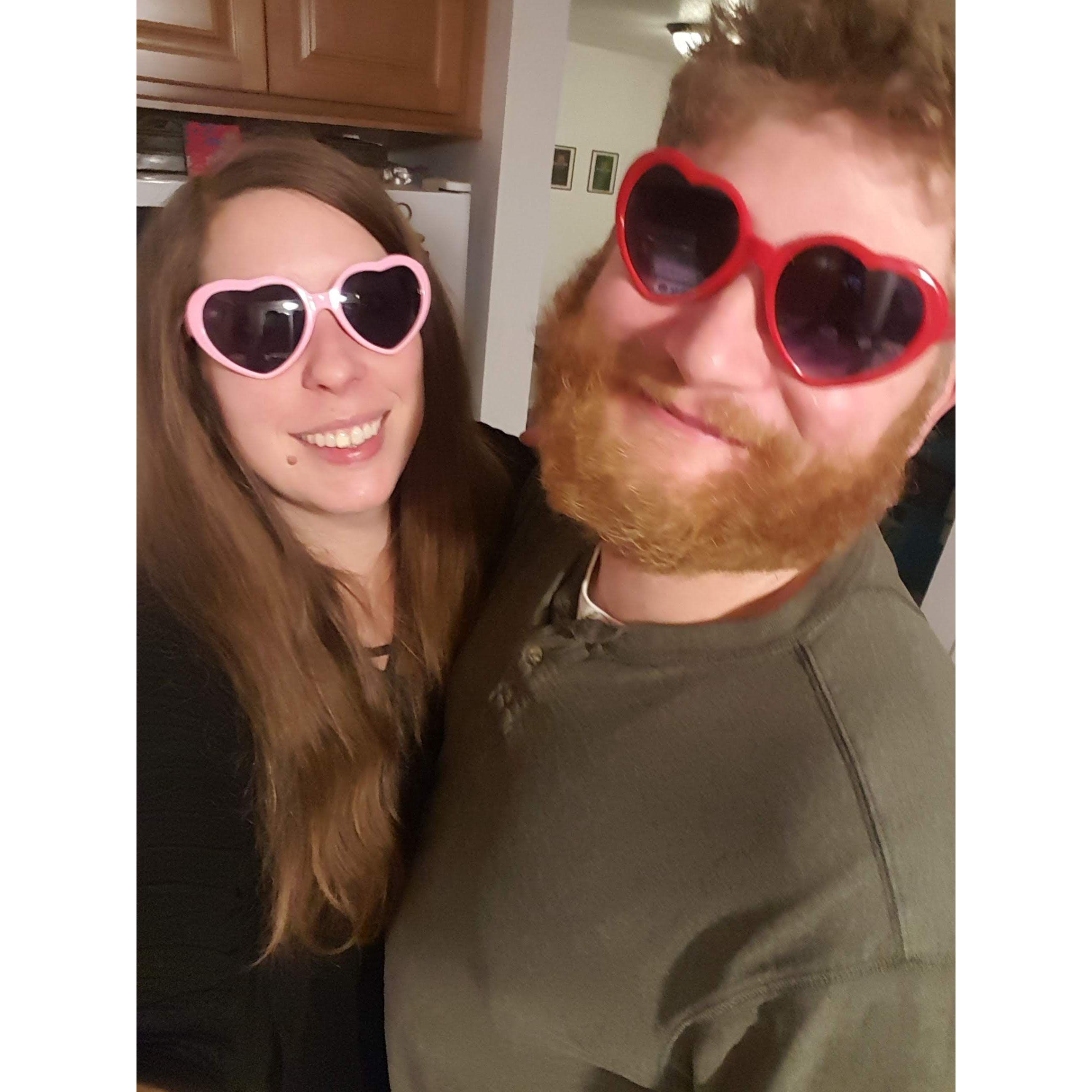 We love to spend Valentine's Day at home if Amanda isn't working.