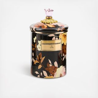 Wild Rose Brown Stainless Steel Canister