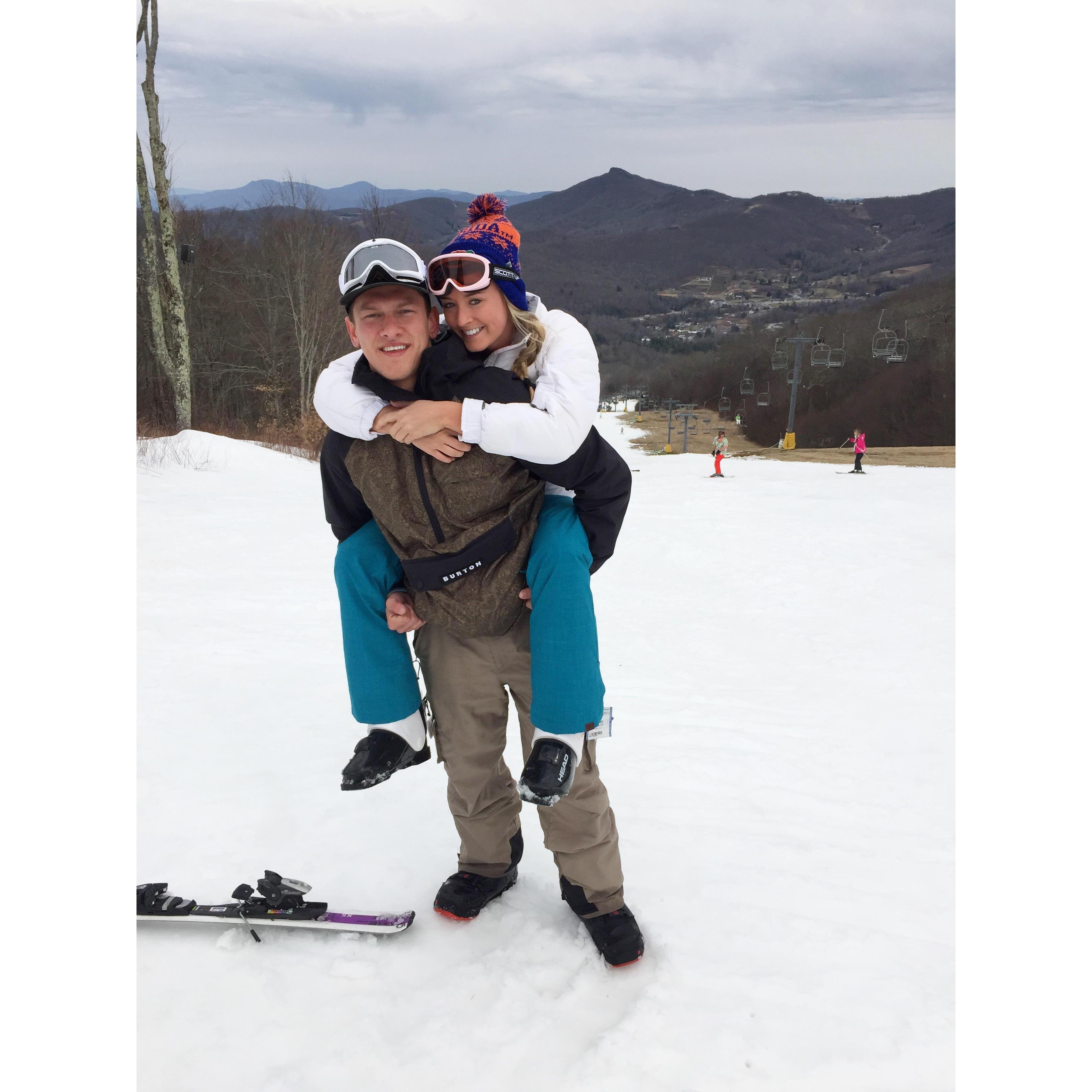 Matthew's fraternity formal at Sugar Mountain in North Carolina!