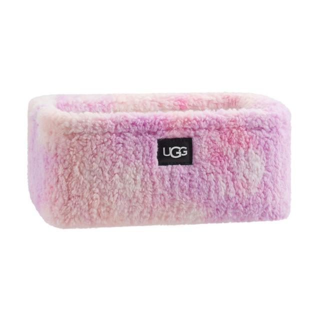 UGG® Teddie Tie Dye Faux Fur Medium Storage Bin in Wildflower