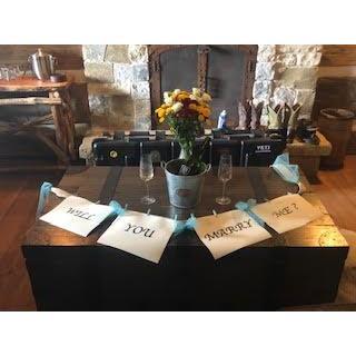 Set up in our cabin when I walked in