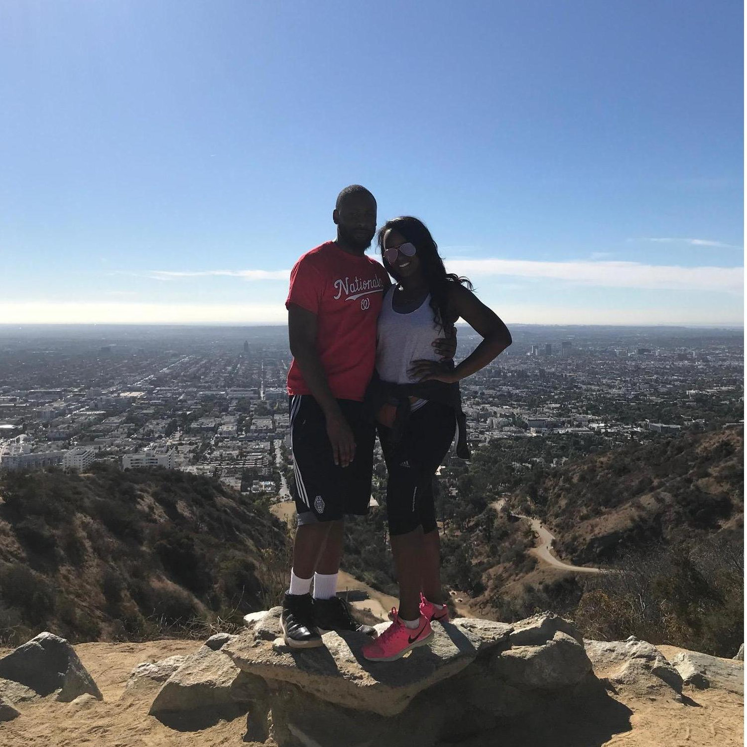 Celebrating Chris' 30th birthday. Runyon Canyon, Los Angeles, California. November 2017.