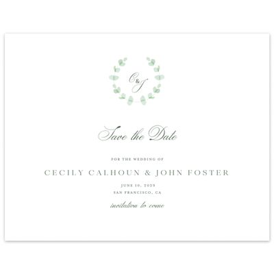Green Wedding Digital Save the Date - Opalite Landscape