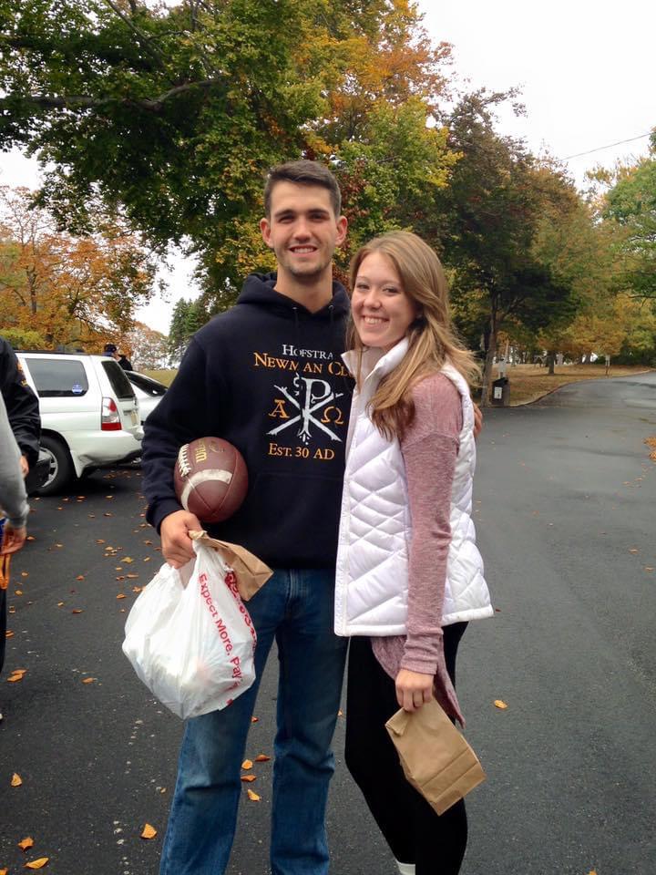 Newman Club Retreat 2015 -- our first picture together :)