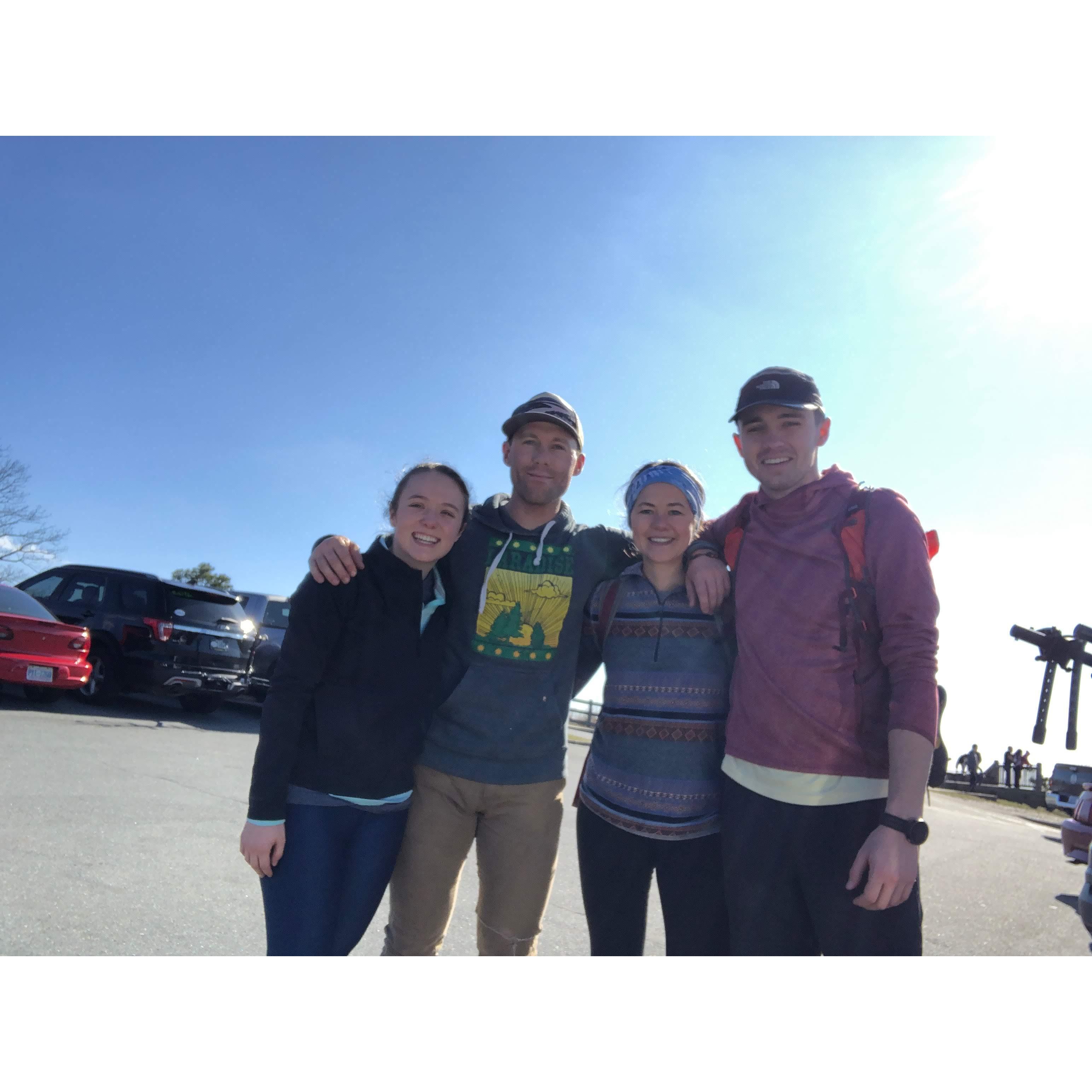 Our amazing NC friends after a great day of trail running and rock climbing