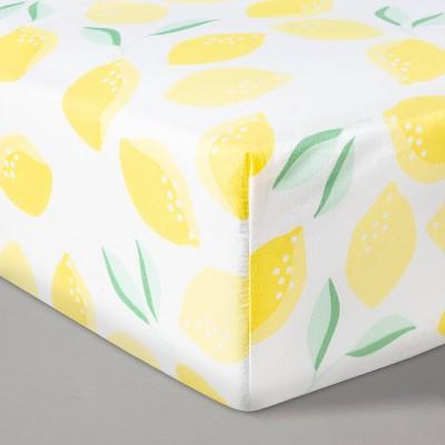 Fitted Crib Sheet Printed Lemons - Cloud Island™ Lemons