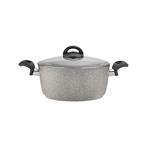 Ballarini 75001-644 Parma Forged Aluminum Nonstick Dutch Oven with Lid, 4.8-quart, Granite