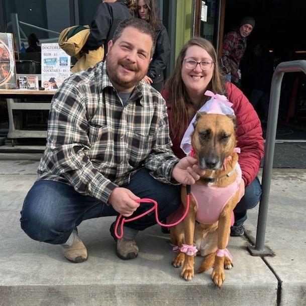 Costume contest at "Dog-tober" Fest. Pretty Princess Mia.