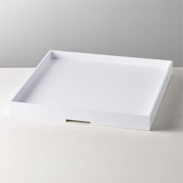 Marq High Gloss X-Large White Square Tray