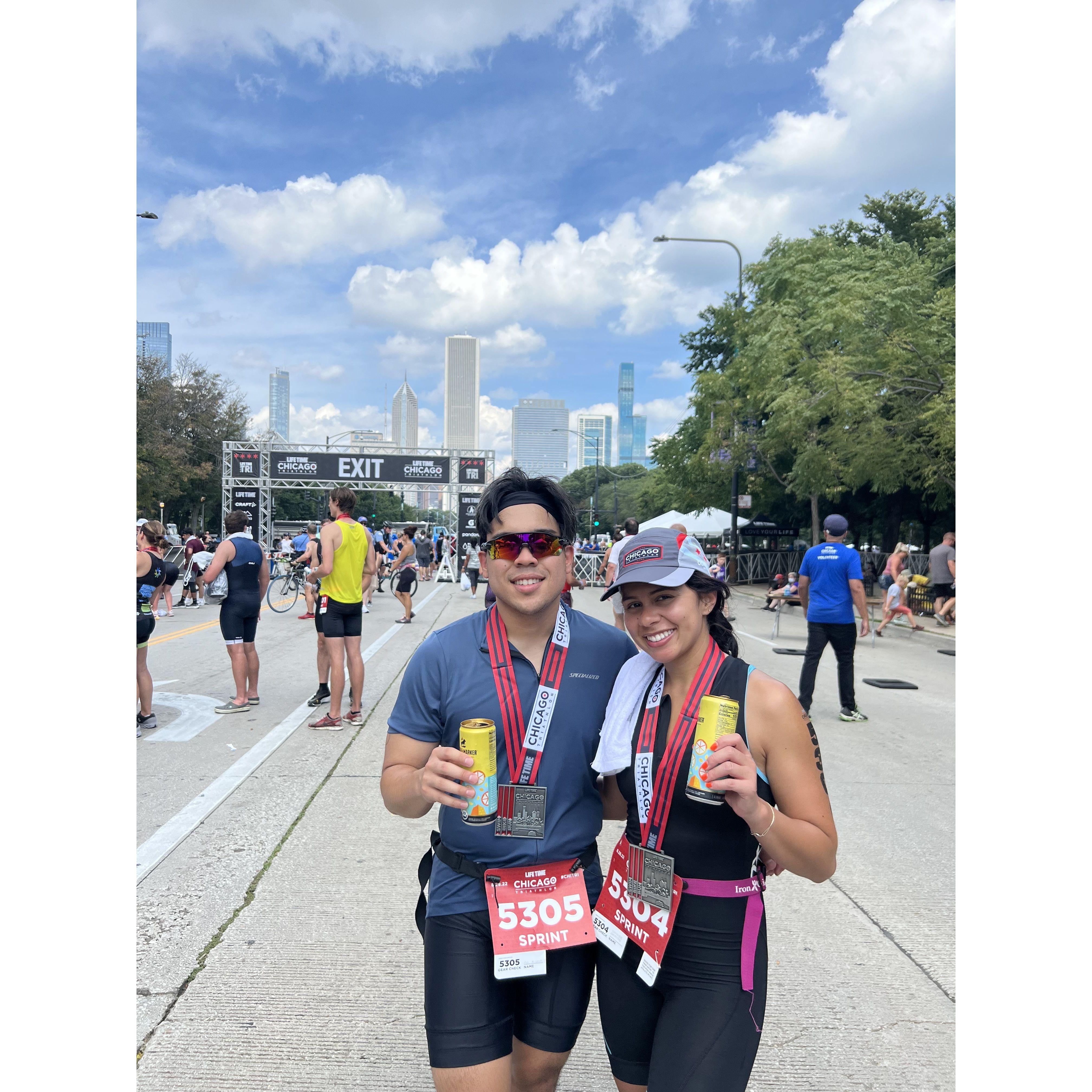 Chicago Triathlon 2022 (our first triathlon!)