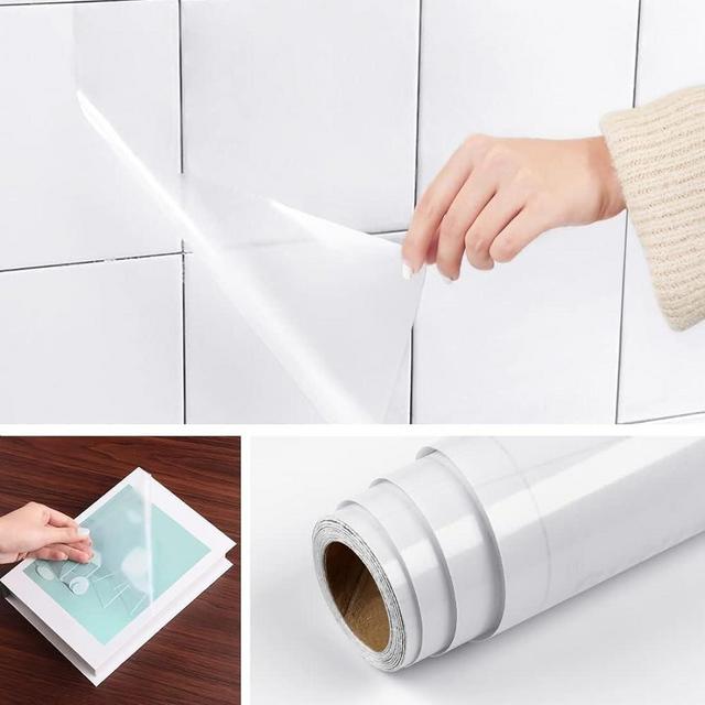 Livelynine Contact Paper Clear Roll 17.7x277 Self Adhesive Kitchen Cabinet Contact Paper Peel and Stick Wall Protection Film for Kids Pet Shelf Liner Stick on Wall Protector for Kitchen Behind Stove