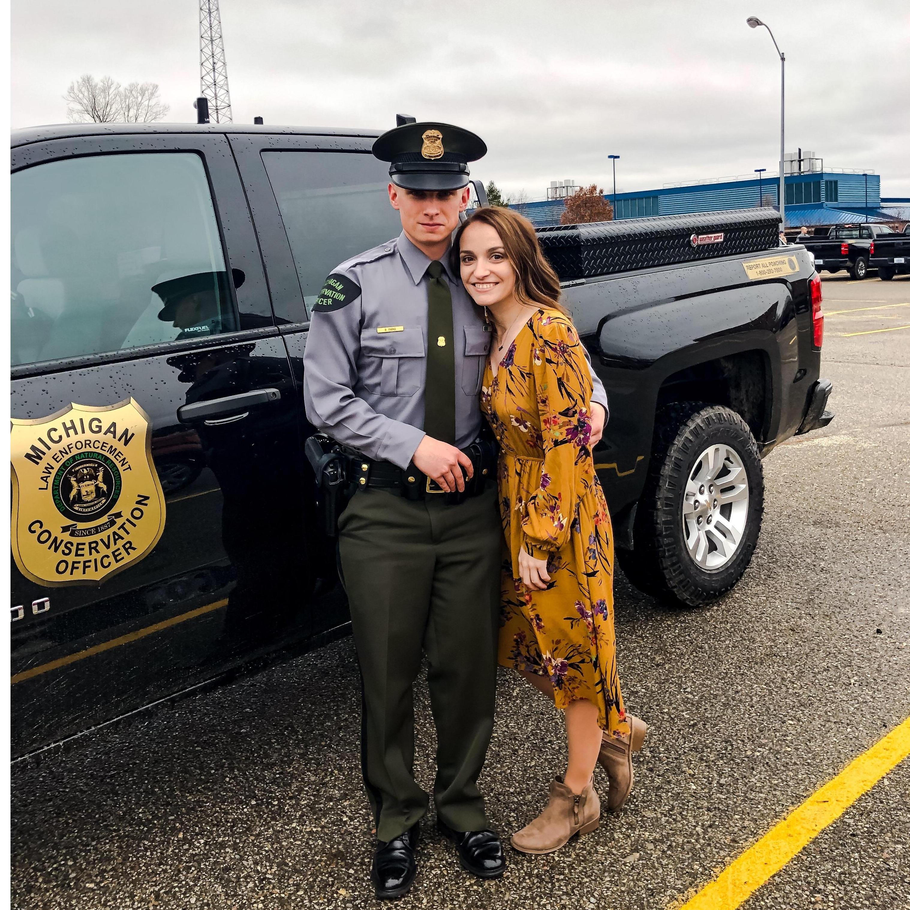 We have celebrated many accomplishments together, but the day Byron graduated from the DNR Academy has to be the best accomplishment yet!