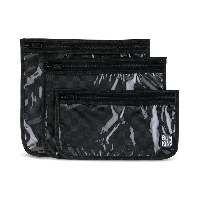 Bumkins Rich and Bougee Clear Travel Bags, 3 Pack
