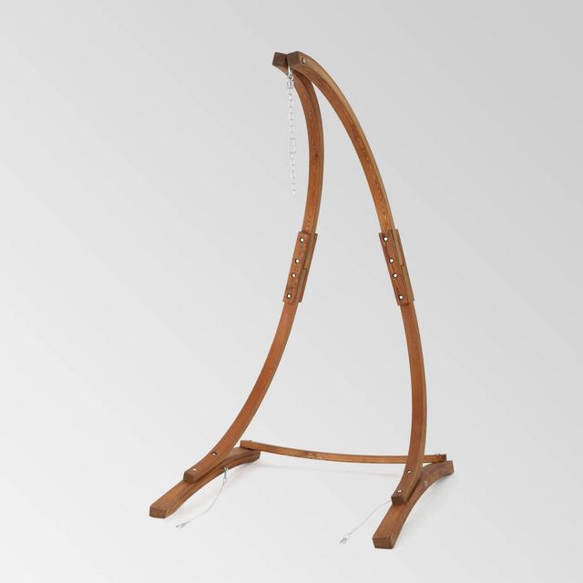 Griffith Larch Wood Hammock Chair Teak - Christopher Knight Home
