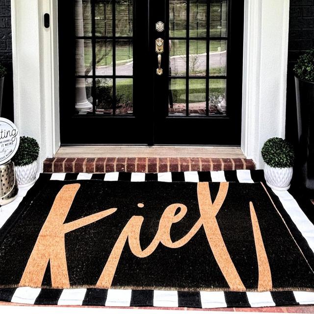 Black Custom Door Mat | Housewarming Gift | Personalized Gift | Welcome Door Mat | Family Last Name Doormat | Personalized Doormat|Home Gift