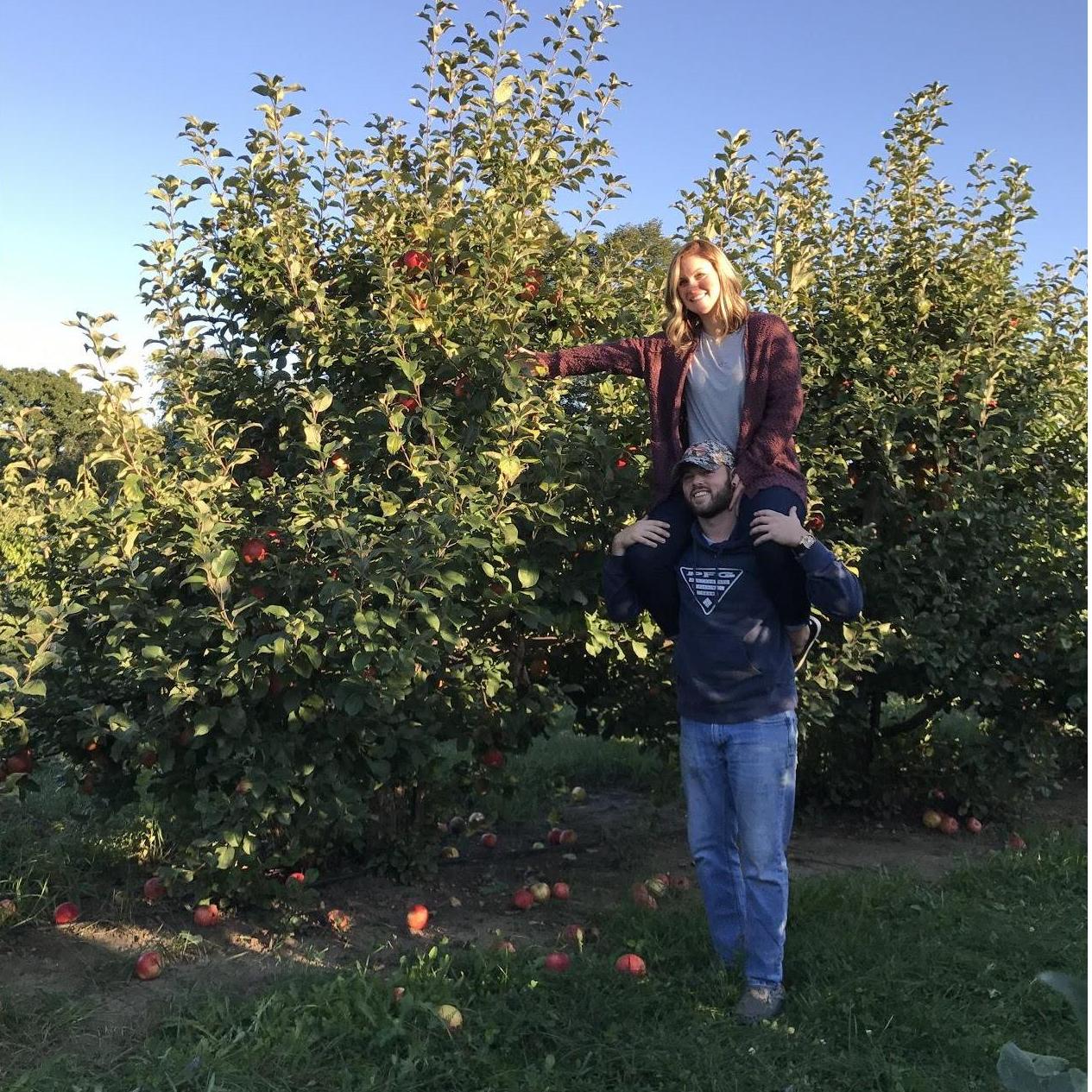 Our spontaneous trip to Michigan. We got to pick fresh apples. One of the many fun things we did.