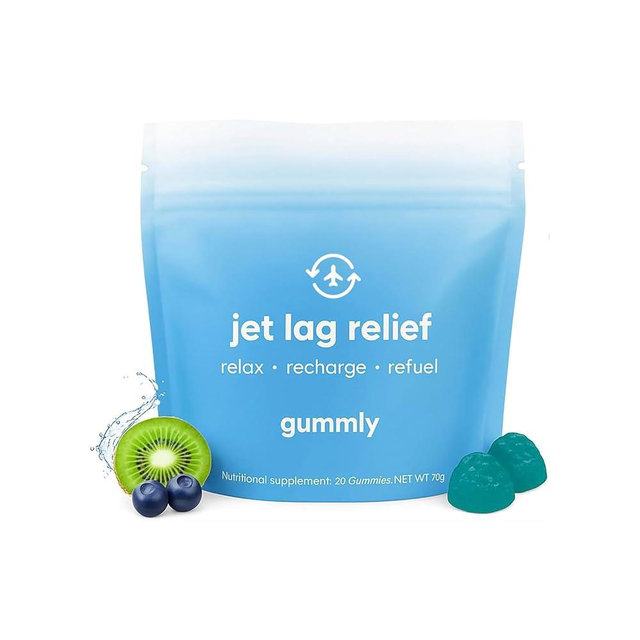 Jet Lag Remedy for Travel Gummies • No Jet Lag Pills Alternative • Travel Essentials • Support Adjustment to Time Zones and Circadian Rhythm • Delicious Tropical Berry Flavor • 20 Gummies 3-5 Trips