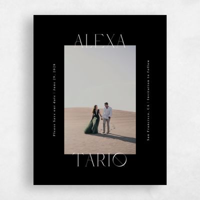 Black Photo Wedding Save the Date - Gothenburg Photo