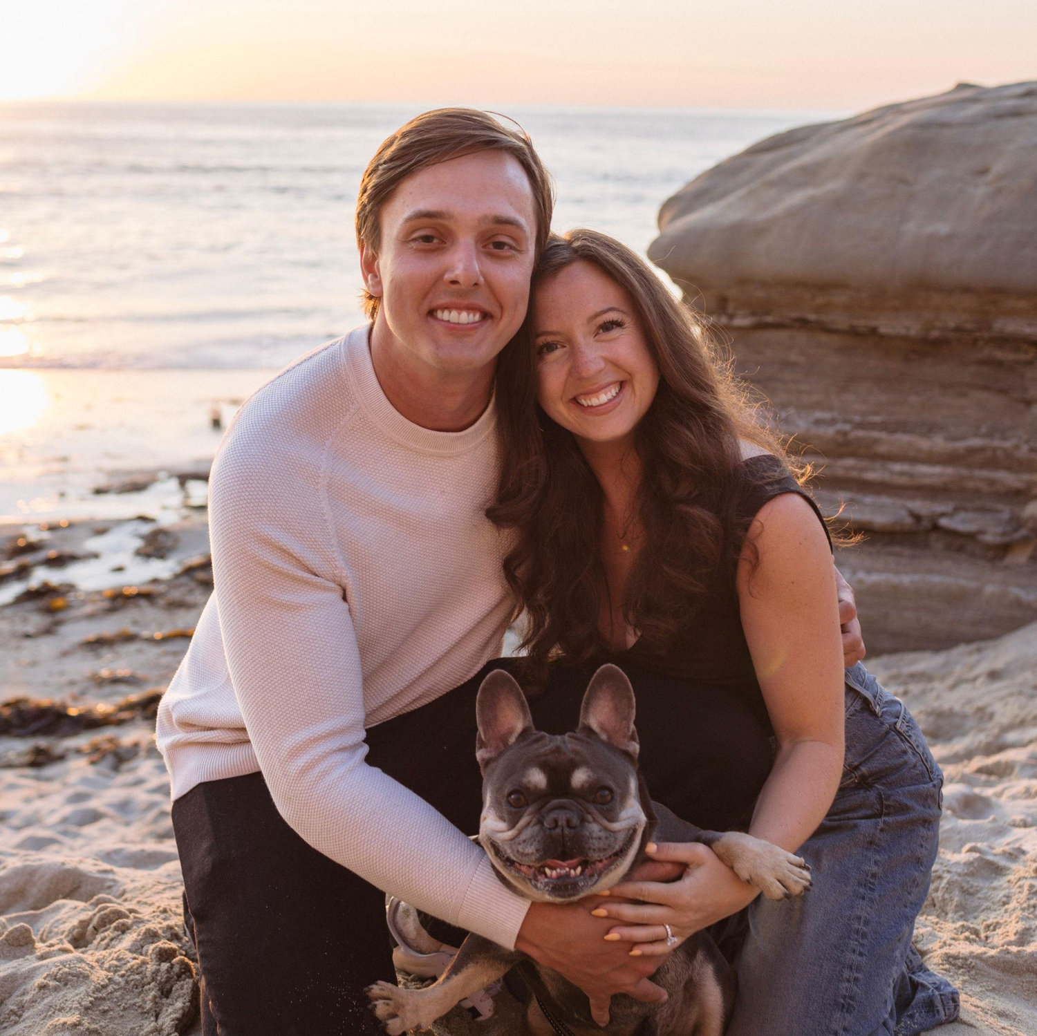 10 years and a french bulldog later <3 We are getting married!