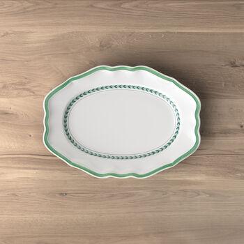 French Garden Green Line Oval Platter