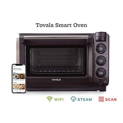 Tovala Gen 2 Smart Steam Oven | Countertop WiFi Oven | 5 Mode Programmable Oven | Toast, Steam, Bake, Broil and Reheat | Black & Stainless Steel Convection Oven