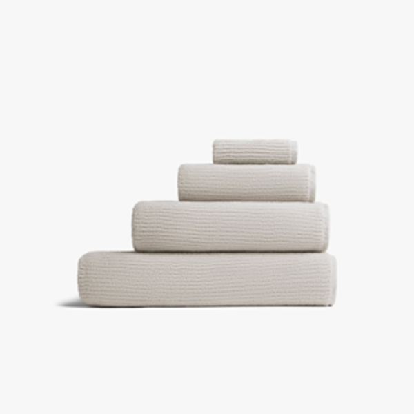 Soft Rib Towels, Bath Towel (Bone)