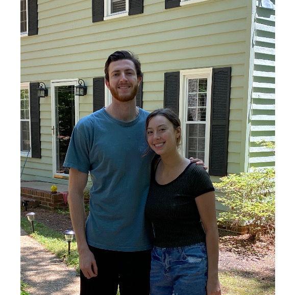 Our first picture together that's not a selfie, circa 2020.