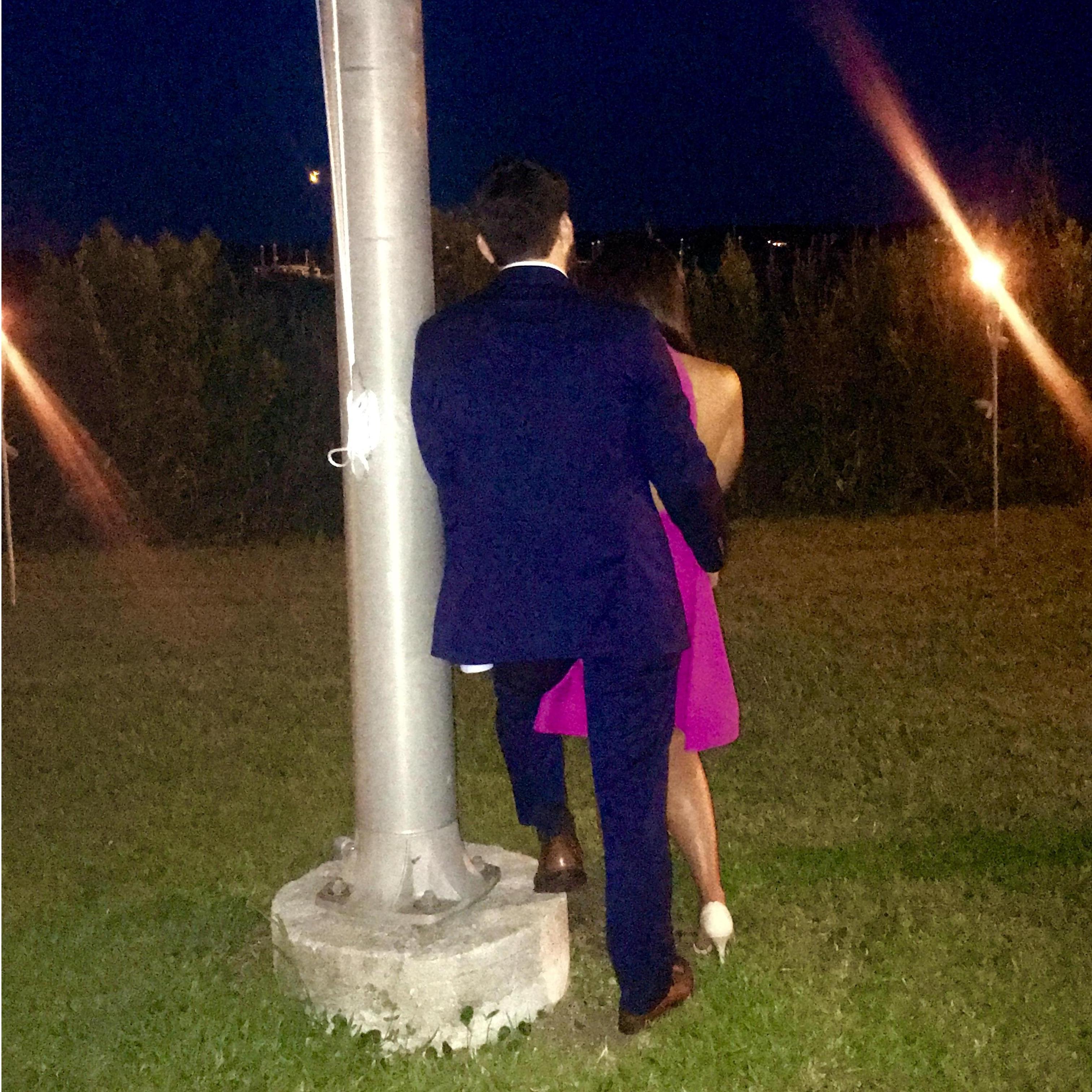 A stranger surprised us with this photo at the first wedding we attended together.