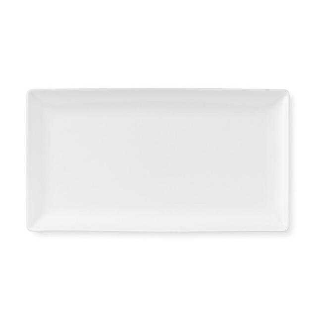 Apilco Zen Rectangular Platter, Porcelain, White