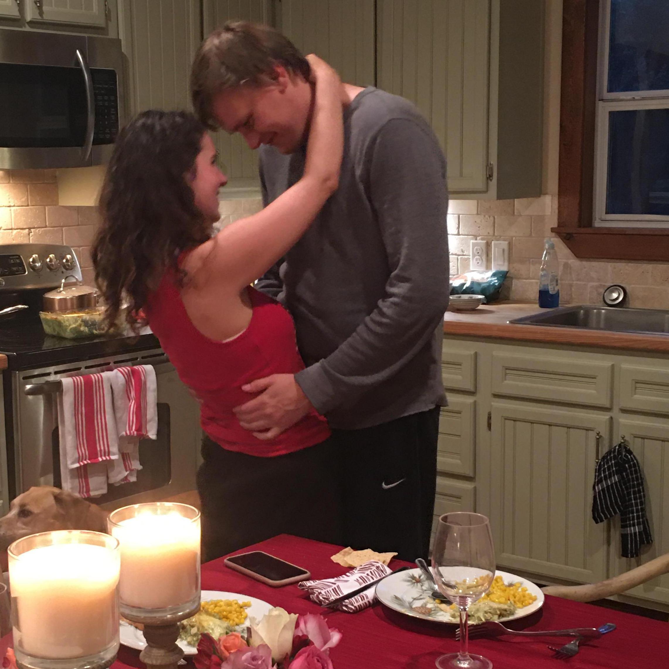 Our engagement! Bob cooked a fabulous dinner and Hayden was so romantic. It truly was the perfect night!