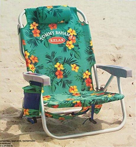 Tommy Bahama Backpack Cooler Chair with Storage Pouch and Towel Bar