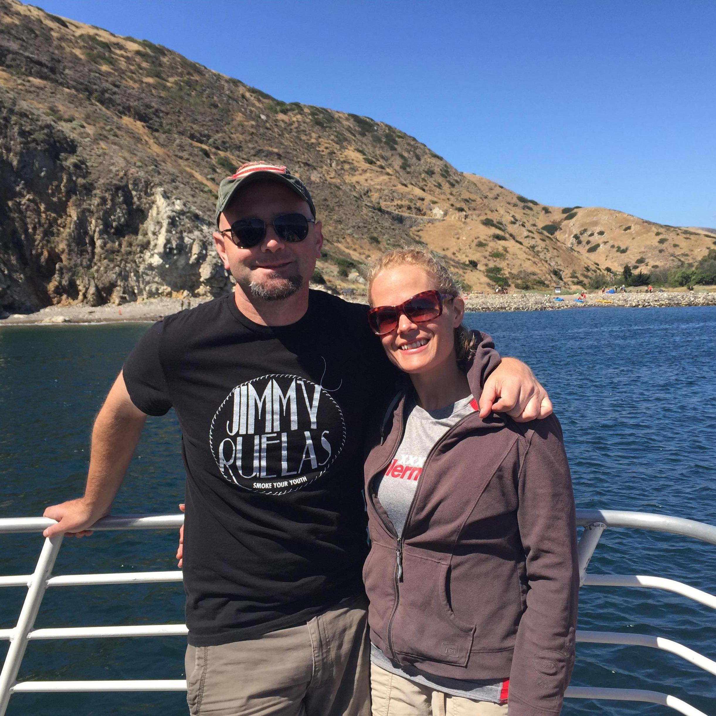 Waiting patiently for the skiff to get us off the boat to camp on Santa Cruz Island. May 2016