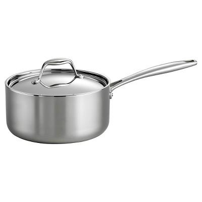 Tramontina Gourmet Tri-Ply Clad Induction-Ready Stainless Steel 3 QT. Covered Sauce Pan