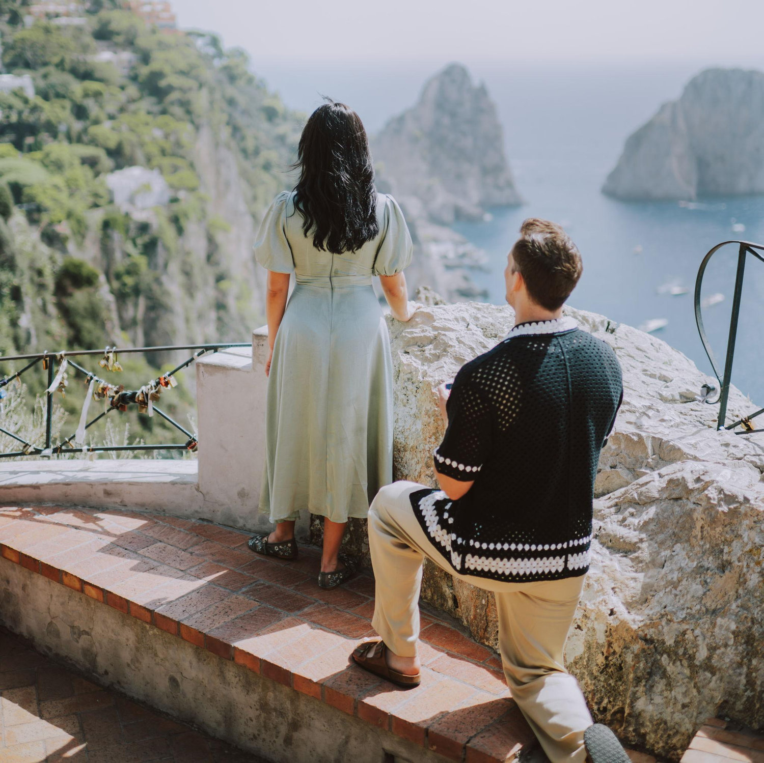He popped the question!