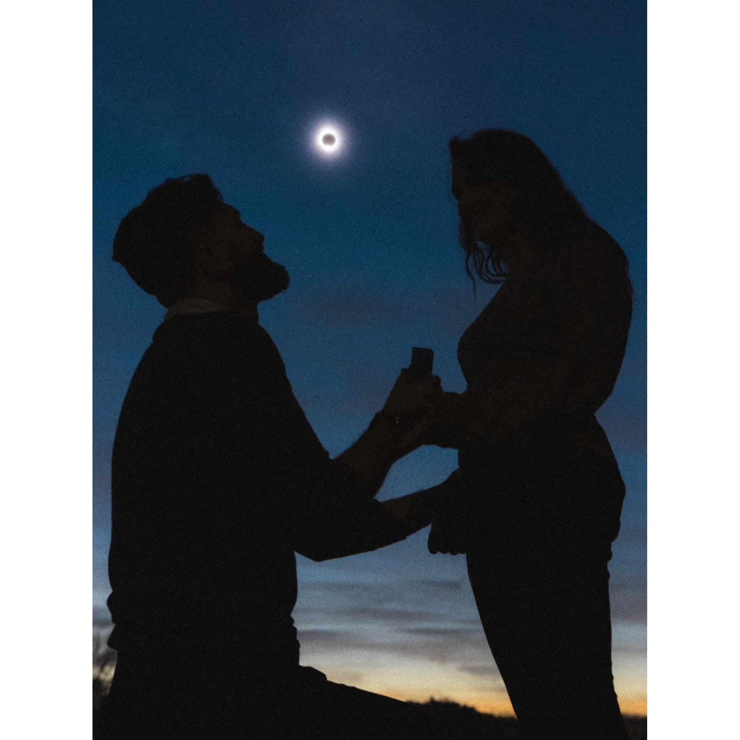 We got engaged during the solar eclipse April 8, 2024