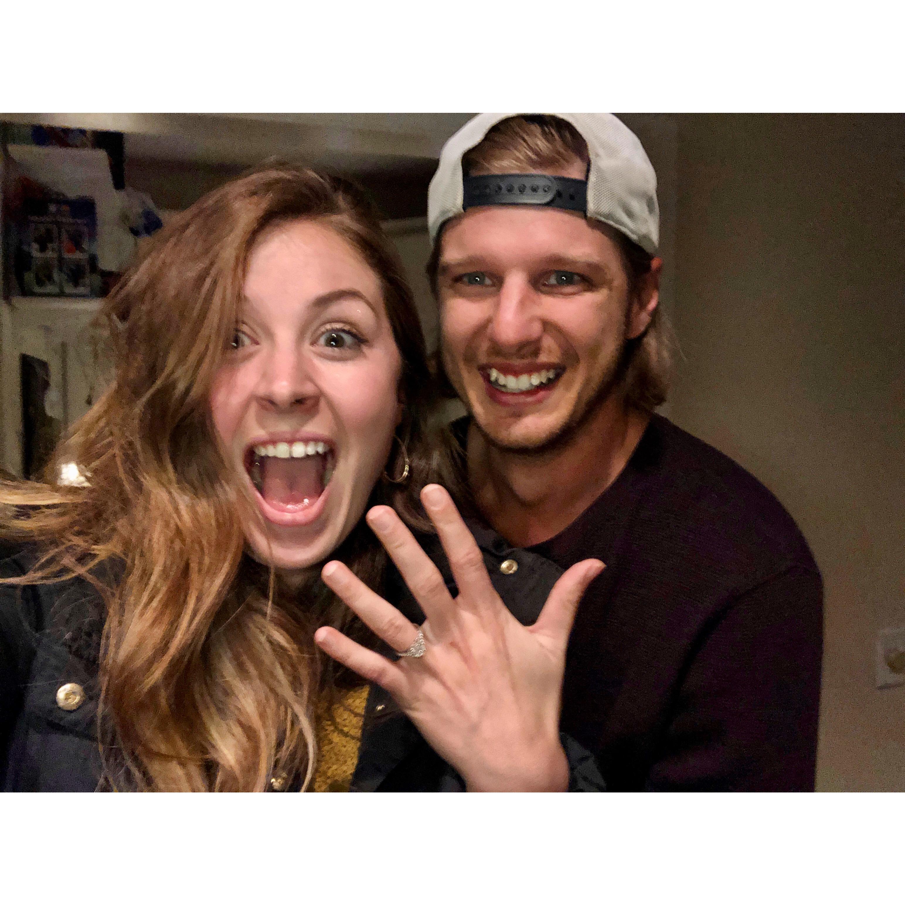 The night we got engaged!