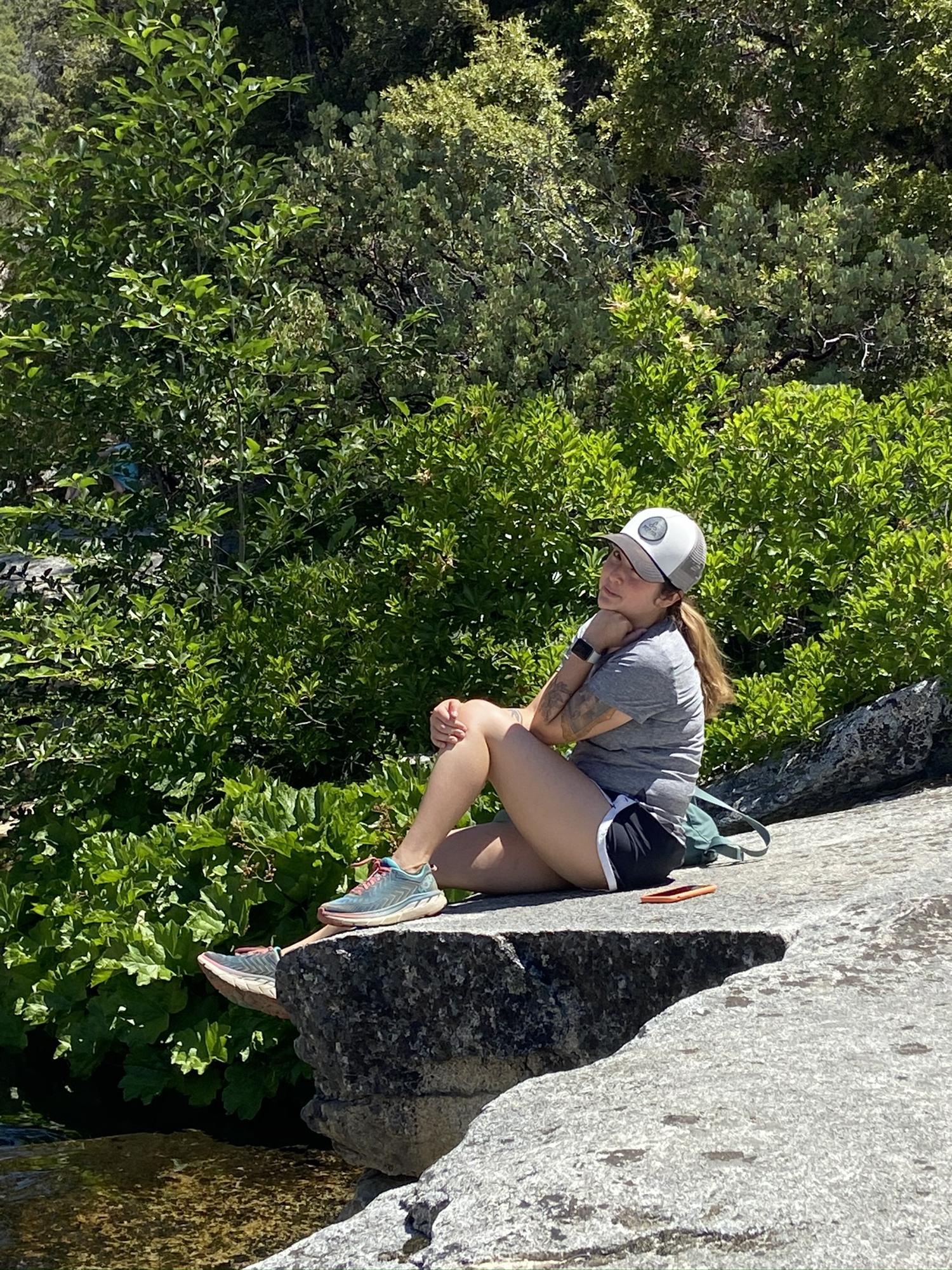 Sophia posing on our first trip to Yosemite