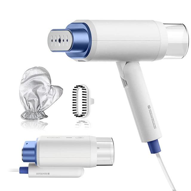 Newbealer Handheld Steamer for Clothes, Horizontal & Vertical Steaming, 2 Steam Levels 20s Heat Up, Foldable, Dry Ironing, Portable 1200W 180ml Fabric Wrinkle Remover with Brush and Anti-heat Glove