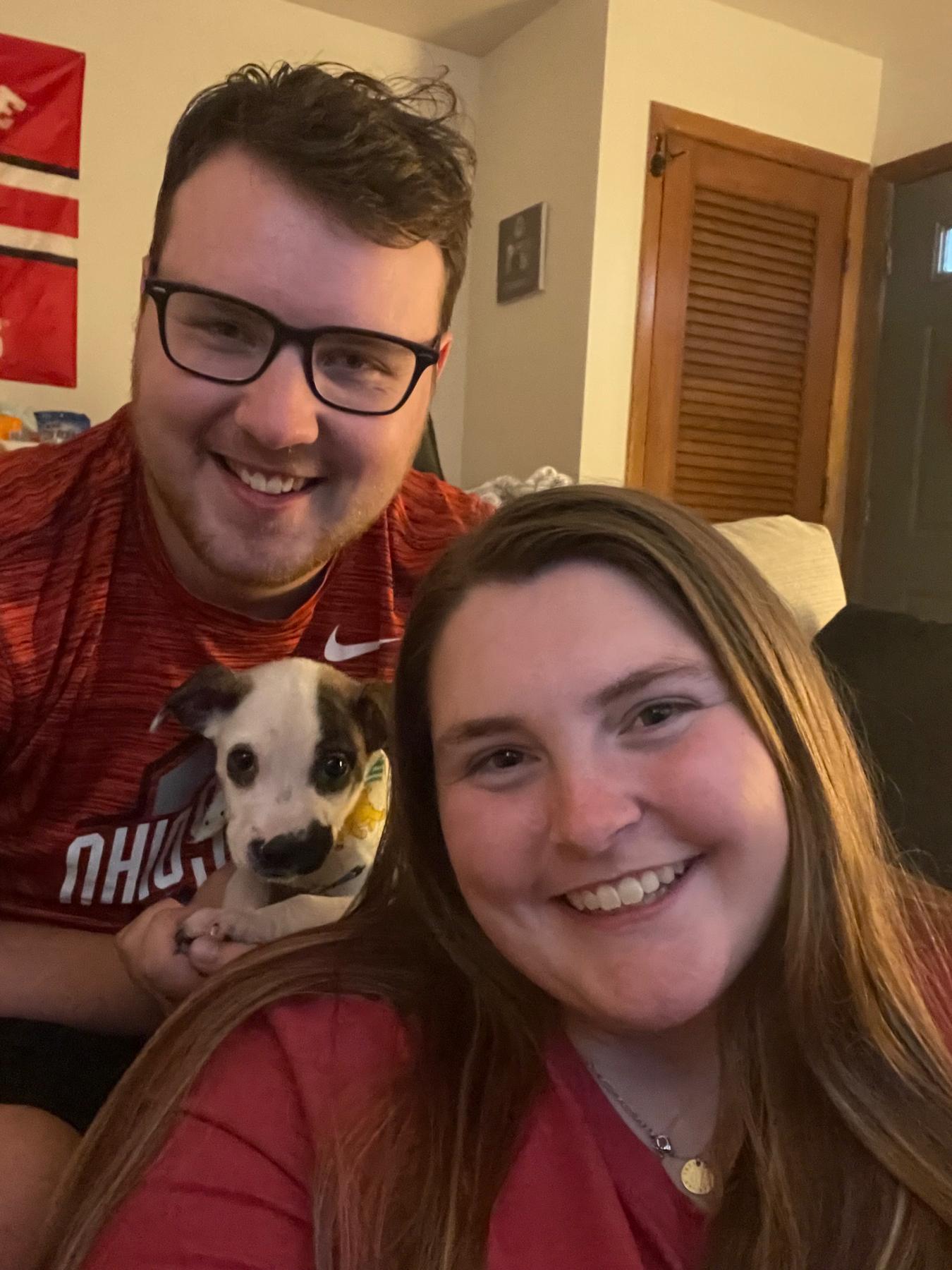 Our second addition to our little family! Blue has grown an incredible amount since this was taken but still loves to be a lap dog - even at 60+ pounds.