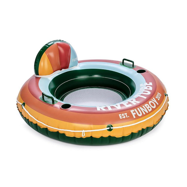 FUNBOY Inflatable River Tube for Adults for Floating Rivers Recreationally, Heavy-Duty Premium Water Float with 2 Cup Holders