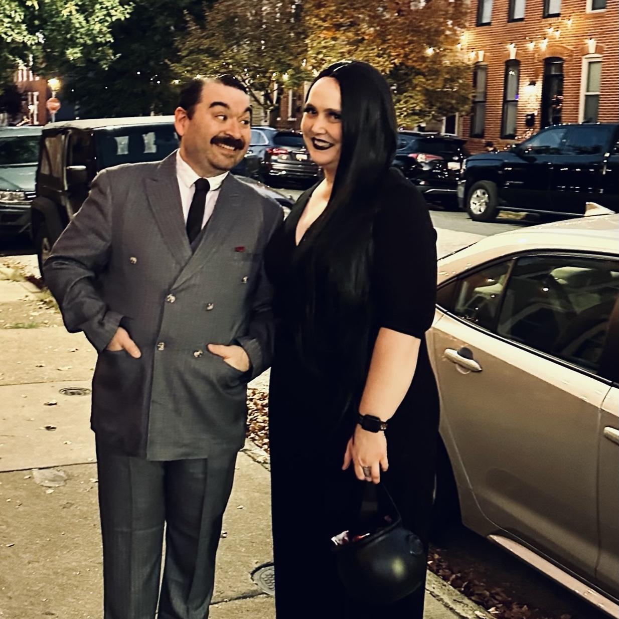 We make a pretty good Gomez and Morticia.