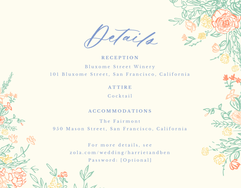 Josette Classic | Light Butter | Zola Wedding Enclosure Cards