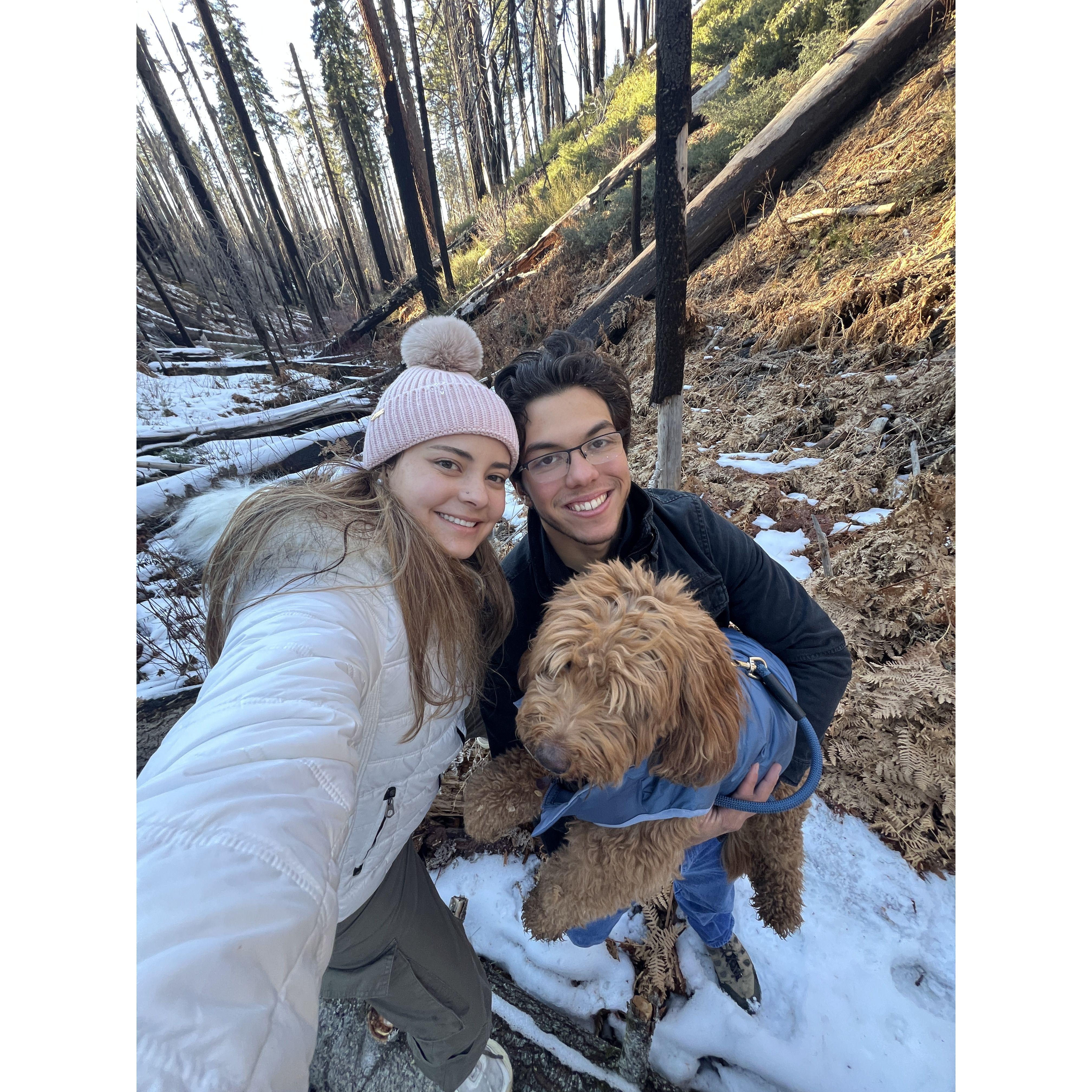 Our first family trip with our little Louie. First time in the snow for Valentina.