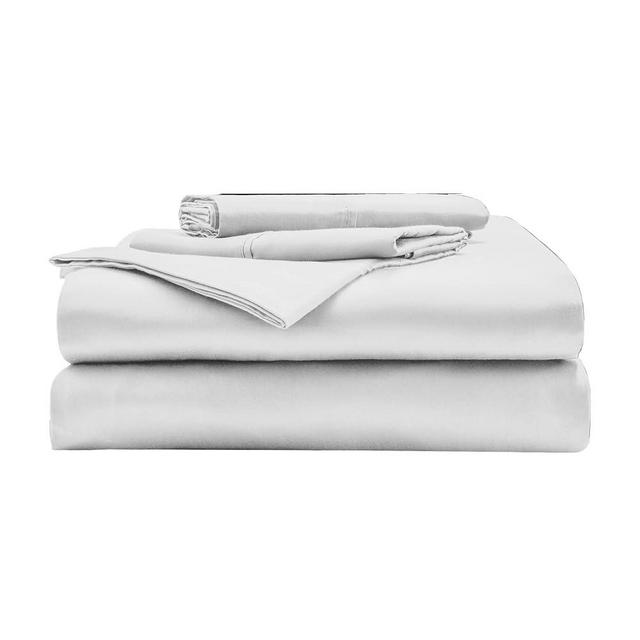 Miracle Made® Cotton Bed Sheets – White, King – 4 Piece Silver Infused, 300-Thread-Count Thermoregulating Miracle Clean & Cool ™ Sheet Set