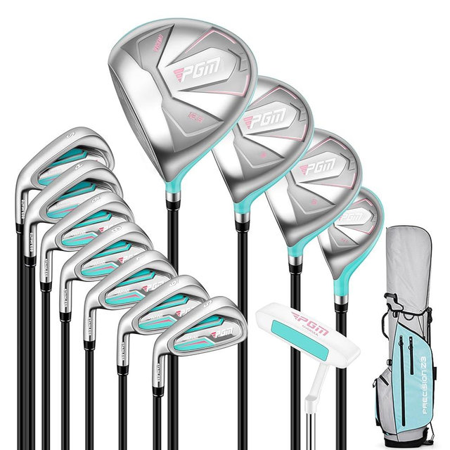 PGM Women's Oversea 9/12 Pieces Complete Golf Club Set with High-Strength Thin Face Design 460cc Driver