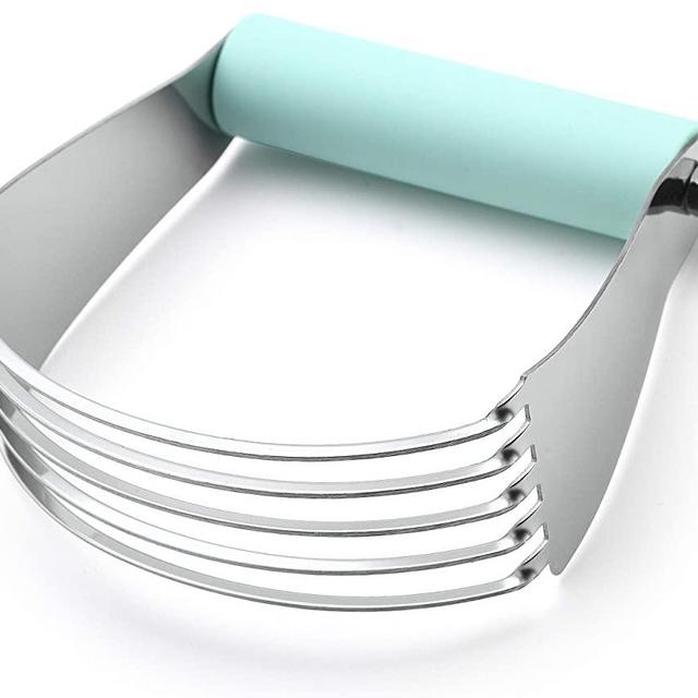 Spring Chef Dough Blender, Top Professional Pastry Cutter with Heavy Duty Stainless Steel Blades, Large Size, Mint